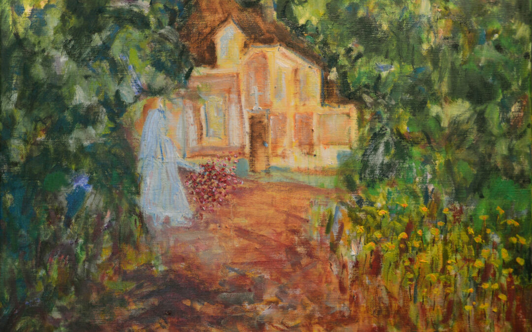 Saint Therese of Lisieux in Garden