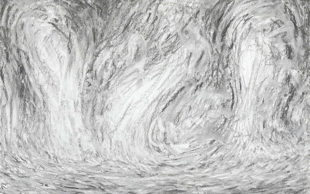Bygone Times Floating as a Storm Above the Sea (Study)