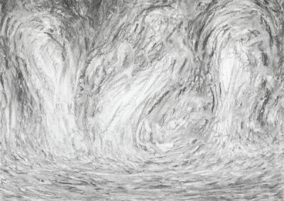 Bygone Times Floating as a Storm Above the Sea (Study)