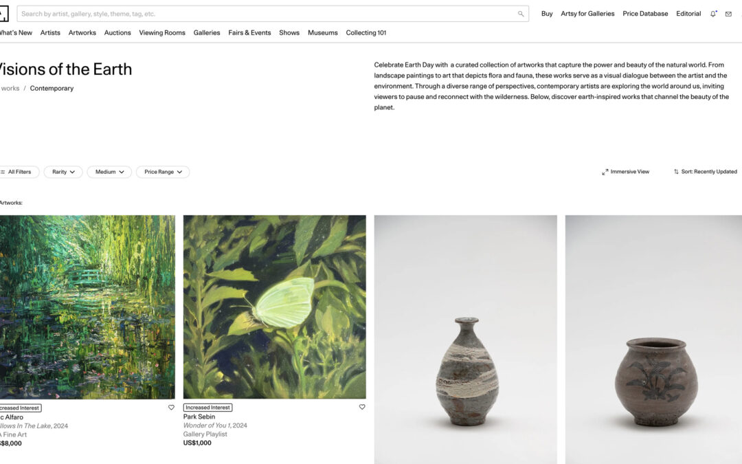 ARTSY, Included in top curated selection ‘Visions of the Earth’