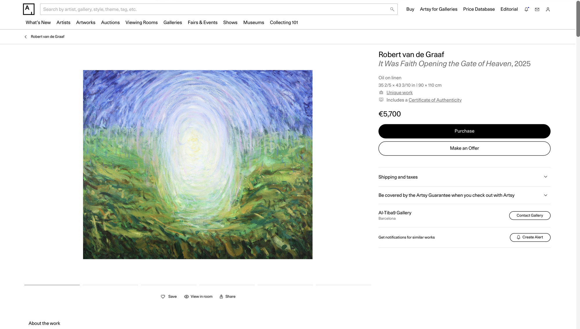 CURATED SELECTION, Artsy, ‘Visions of the Earth’