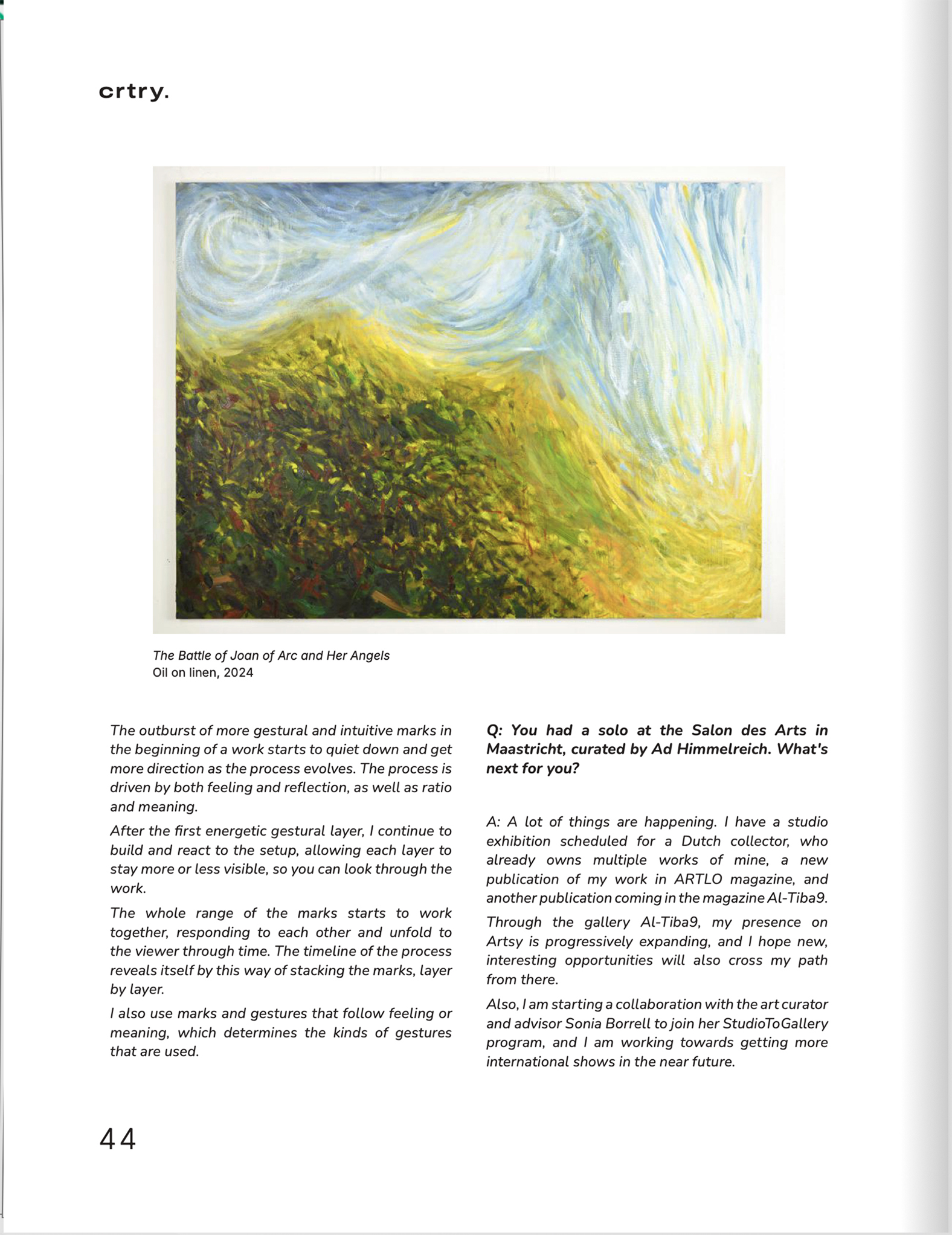 INTERVIEW, Curatory Magazine, Volume 16, pp.39 - 44, May 2026